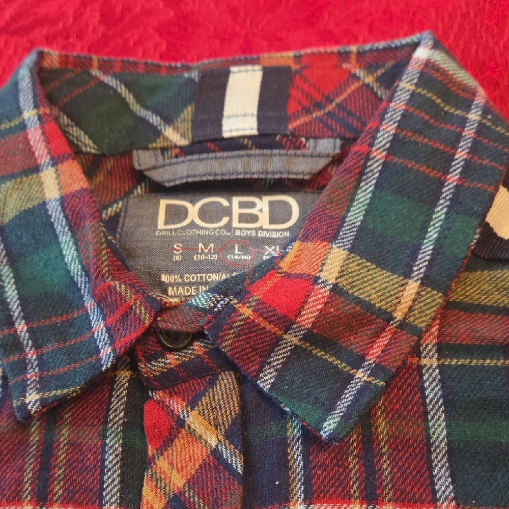 Boy's Casual Plaid Button Down Shirt - Multicolor